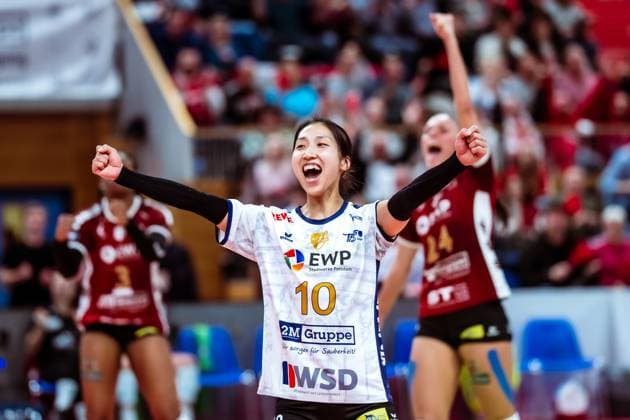 DVV-Pokal Halbfinale; SC Potsdam - Dresdner SC; 18.12.2024 DVV-Pokal Halbfinale; SC Potsdam - Dresdner SC; 18.12.2024 Copyright: xBEAUTIFULxSPORTS NicolxMarschallx