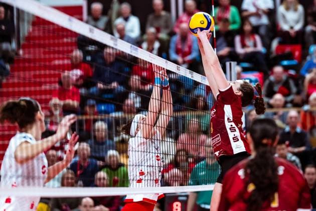 Sport Bilder des Tages DVV-Pokal Halbfinale; SC Potsdam - Dresdner SC; 18.12.2024 DVV-Pokal Halbfinale; SC Potsdam - Dresdner SC; 18.12.2024 Copyright: xBEAUTIFULxSPORTS NicolxMarschallx