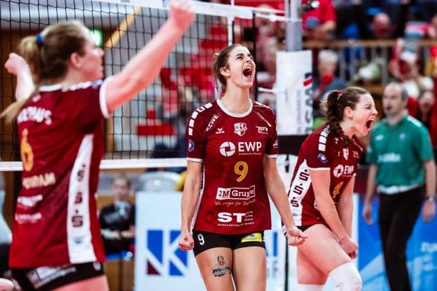 DVV-Pokal Halbfinale; SC Potsdam - Dresdner SC; 18.12.2024 DVV-Pokal Halbfinale; SC Potsdam - Dresdner SC; 18.12.2024 Copyright: xBEAUTIFULxSPORTS NicolxMarschallx