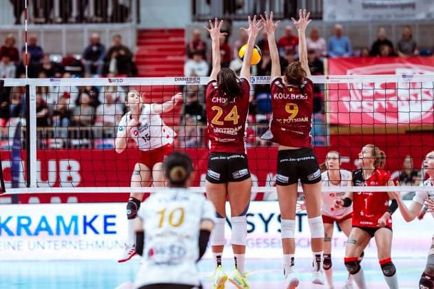 DVV-Pokal Halbfinale; SC Potsdam - Dresdner SC; 18.12.2024 DVV-Pokal Halbfinale; SC Potsdam - Dresdner SC; 18.12.2024 Copyright: xBEAUTIFULxSPORTS NicolxMarschallx