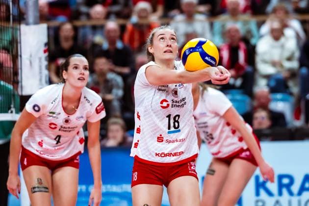 DVV-Pokal Halbfinale; SC Potsdam - Dresdner SC; 18.12.2024 DVV-Pokal Halbfinale; SC Potsdam - Dresdner SC; 18.12.2024 Copyright: xBEAUTIFULxSPORTS NicolxMarschallx