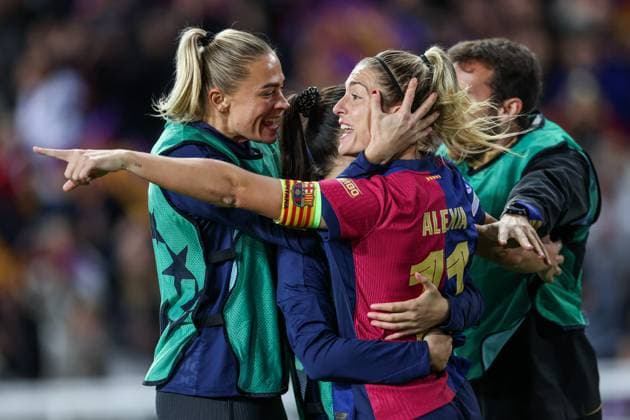 Barcelona, Spain, December 18th 2024: Alexia Putellas (11 FC Barcelona, Barca celebrates after scoring during the UEFA Womens Champions League football match between FC Barcelona and Manchester City at the Estadi Olimpic Lluis Companys in Barcelona, Spain (Judit Cartiel SPP) Copyright: xJuditxCartielx xSPPx spp-en-JuCaSp-JUCA2002