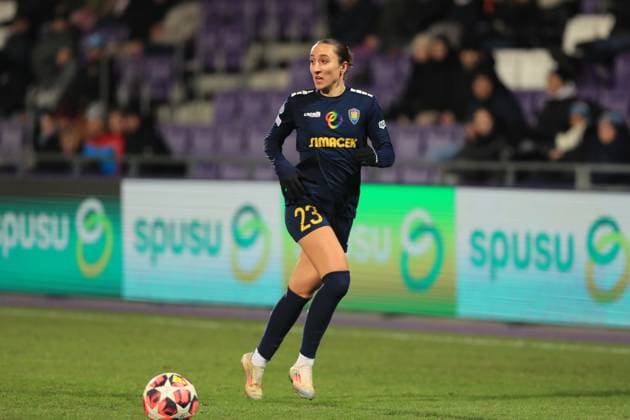 Vienna Austria, December 18th, 2024: Andrea Glibo (23 SKN St Polten) in action during the UEFA Womens European Champions League match St Polten vs Hammarby at Viola Park Tom Seiss SPP (Tom Seiss SPP) Copyright: xTomxSeissx xSPPx spp-en-ToSeSp-20241217 St Polten vs Hammarby-6954