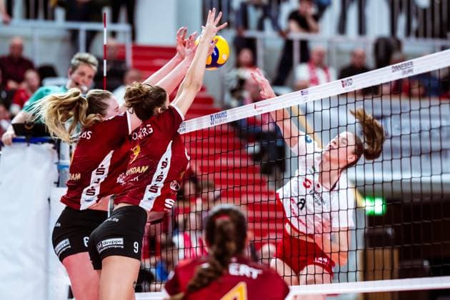 DVV-Pokal Halbfinale; SC Potsdam - Dresdner SC; 18.12.2024 DVV-Pokal Halbfinale; SC Potsdam - Dresdner SC; 18.12.2024 Copyright: xBEAUTIFULxSPORTS NicolxMarschallx