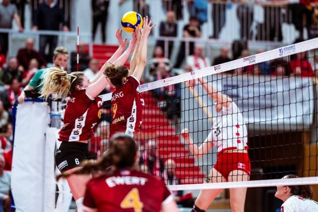 DVV-Pokal Halbfinale; SC Potsdam - Dresdner SC; 18.12.2024 DVV-Pokal Halbfinale; SC Potsdam - Dresdner SC; 18.12.2024 Copyright: xBEAUTIFULxSPORTS NicolxMarschallx