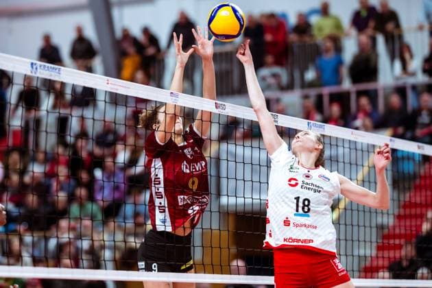 DVV-Pokal Halbfinale; SC Potsdam - Dresdner SC; 18.12.2024 DVV-Pokal Halbfinale; SC Potsdam - Dresdner SC; 18.12.2024 Copyright: xBEAUTIFULxSPORTS NicolxMarschallx