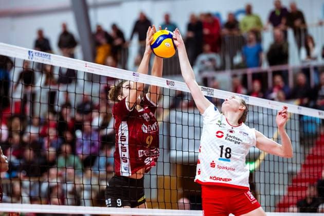 DVV-Pokal Halbfinale; SC Potsdam - Dresdner SC; 18.12.2024 DVV-Pokal Halbfinale; SC Potsdam - Dresdner SC; 18.12.2024 Copyright: xBEAUTIFULxSPORTS NicolxMarschallx