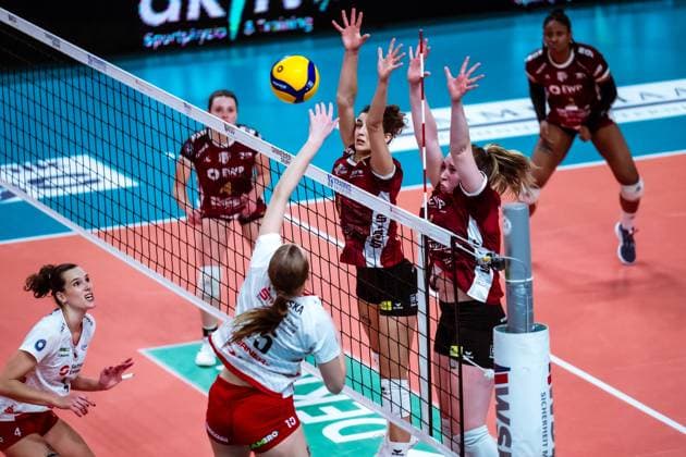 DVV-Pokal Halbfinale; SC Potsdam - Dresdner SC; 18.12.2024 DVV-Pokal Halbfinale; SC Potsdam - Dresdner SC; 18.12.2024 Copyright: xBEAUTIFULxSPORTS NicolxMarschallx