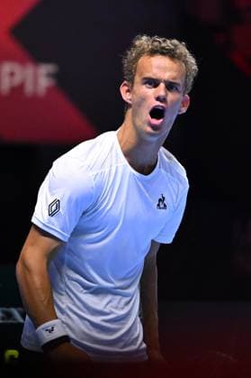 NextGen ATP, Tennis Herren Finals First Round - Jeddah Luca Van Assche (FRA) during his first round match at the 2024 NextGen ATP Finals in Jeddah, Saudi Arabia on December 18, 2024. Photo by Corinne Dubreuil ABACAPRESS.COM Jeddah Saudi Arabia  Copyright: xDubreuilxCorinne ABACAx