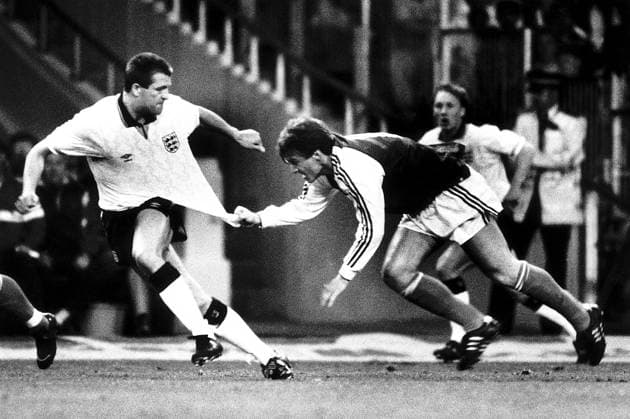 Steve Bull and Tomas Skuhravy during the World Cup 1990 at Wembley England V Czechoslovakia Football World Cup 1990 DMGTCHPDPICT000349166098