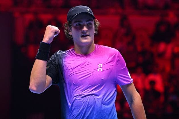 NextGen ATP, Tennis Herren Finals Second Round - Jeddah Joao Fonseca (BRA) during his second round match at the 2024 NextGen ATP Finals in Jeddah, Saudi Arabia on December 19, 2024. Photo by Corinne Dubreuil ABACAPRESS.COM Jeddah Saudi Arabia  Copyright: xDubreuilxCorinne ABACAx