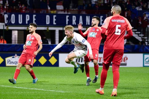 FOOTBALL : Rouen vs Lille - Coupe de France - 20 12 2024 Hakon Haraldsson ( 17 - Lille ) during the French Cup match between FC Rouen and Lille OSC at Stade Robert Diochon on December 20, 2024 in Rouen, France. ( Photo by Dante Badano PsnewZ ) - RouenFrance  Copyright: xDantexBadanox