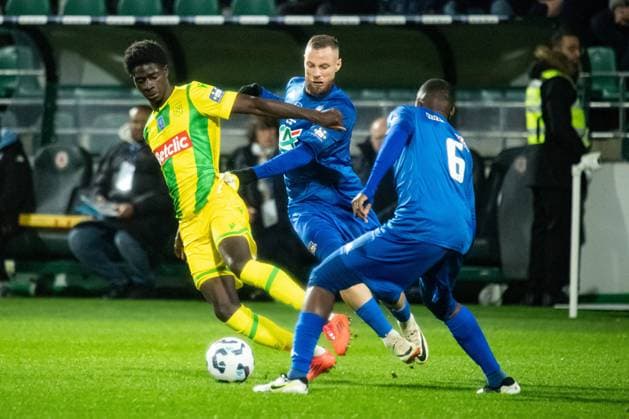 FOOTBALL : Drancy vs FC Nantes - Coupe de France - 32e de Finale - 21 12 2024 Herba Guirassy (FC NANTES) Saint OuenFrance  Copyright: xBaptistexAutissierx