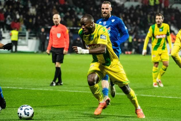 FOOTBALL : Drancy vs FC Nantes - Coupe de France - 32e de Finale - 21 12 2024 Ignatius Ganago (FC NANTES) Saint OuenFrance  Copyright: xBaptistexAutissierx
