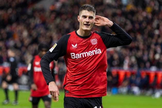 Patrik Schick (Bayer 04 Leverkusen, 14) jubelt nach seinem Tor zum 4:1. Leverkusen, Fussball 1.Bundesliga 15. Spieltag, Spieltag 15, Bayer 04 Leverkusen - SC Freiburg, 21.12.2024, BayArena, Leverkusen. DFL regulations prohibit any use of photographs as image sequences and or quasi-video Â
