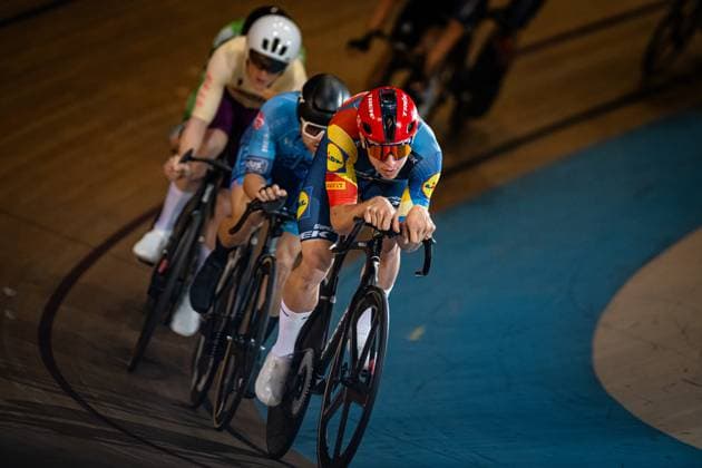 TEUTENBERG Tim Torn: DM Omnium 2024 - Frankfurt Oder TEUTENBERG Tim Torn ( GER ) Lidl-Trek Development-Team Querformat - quer - horizontal - Landscape - Event Veranstaltung: DM Omnium 2024 - Deutsche Meisterschaft - Category Kategorie: Cycling - Track cycling, Rad, Radsport, Bahnrad, Bahn National Championship Omnium - Elite Men - Location Ort: Europe Germany - Brandenburg - Märkisch Oderland - Frankfurt Oder - Oderlandhalle - Discipline: Omnium - Distance: ... m - Date Datum: 21.12.2024 Saturday Day 2 -