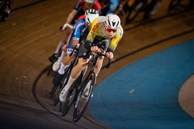 PETRY Paul Felix: DM Omnium 2024 - Frankfurt Oder PETRY Paul Felix ( GER ) Tuspo Weende Querformat - quer - horizontal - Landscape - Event Veranstaltung: DM Omnium 2024 - Deutsche Meisterschaft - Category Kategorie: Cycling - Track cycling, Rad, Radsport, Bahnrad, Bahn National Championship Omnium - Elite Men - Location Ort: Europe Germany - Brandenburg - Märkisch Oderland - Frankfurt Oder - Oderlandhalle - Discipline: Omnium - Distance: ... m - Date Datum: 21.12.2024 Saturday Day 2 -