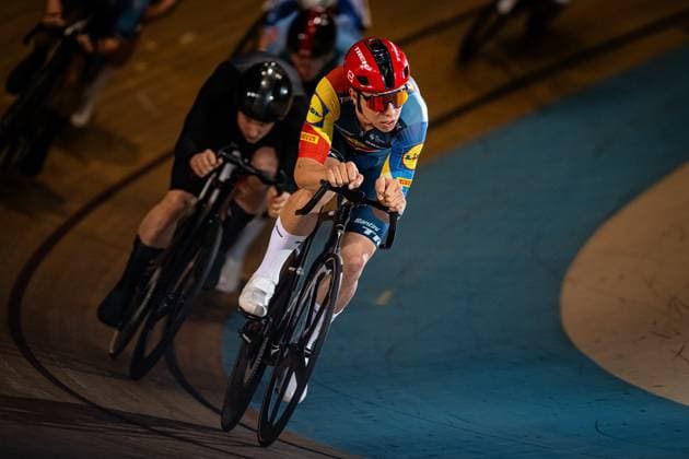 TEUTENBERG Tim Torn: DM Omnium 2024 - Frankfurt Oder TEUTENBERG Tim Torn ( GER ) Lidl-Trek Development-Team Querformat - quer - horizontal - Landscape - Event Veranstaltung: DM Omnium 2024 - Deutsche Meisterschaft - Category Kategorie: Cycling - Track cycling, Rad, Radsport, Bahnrad, Bahn National Championship Omnium - Elite Men - Location Ort: Europe Germany - Brandenburg - Märkisch Oderland - Frankfurt Oder - Oderlandhalle - Discipline: Omnium - Distance: ... m - Date Datum: 21.12.2024 Saturday Day 2 -