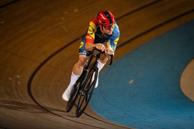 TEUTENBERG Tim Torn: DM Omnium 2024 - Frankfurt Oder TEUTENBERG Tim Torn ( GER ) Lidl-Trek Development-Team Querformat - quer - horizontal - Landscape - Event Veranstaltung: DM Omnium 2024 - Deutsche Meisterschaft - Category Kategorie: Cycling - Track cycling, Rad, Radsport, Bahnrad, Bahn National Championship Omnium - Elite Men - Location Ort: Europe Germany - Brandenburg - Märkisch Oderland - Frankfurt Oder - Oderlandhalle - Discipline: Omnium - Distance: ... m - Date Datum: 21.12.2024 Saturday Day 2 -