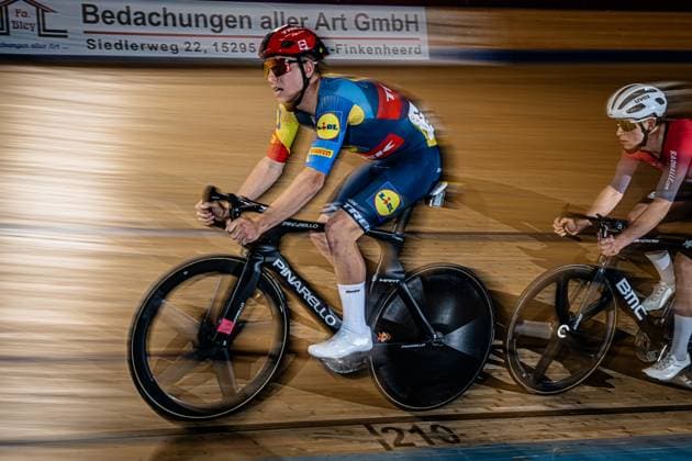 TEUTENBERG Tim Torn: DM Omnium 2024 - Frankfurt Oder TEUTENBERG Tim Torn ( GER ) Lidl-Trek Development-Team Querformat - quer - horizontal - Landscape - Event Veranstaltung: DM Omnium 2024 - Deutsche Meisterschaft - Category Kategorie: Cycling - Track cycling, Rad, Radsport, Bahnrad, Bahn National Championship Omnium - Elite Men - Location Ort: Europe Germany - Brandenburg - Märkisch Oderland - Frankfurt Oder - Oderlandhalle - Discipline: Omnium - Distance: ... m - Date Datum: 21.12.2024 Saturday Day 2 -