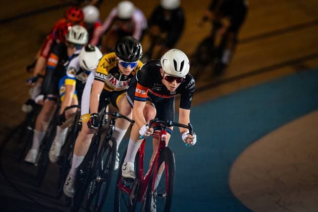 GRÜNEWALD Pia: DM Omnium 2024 - Frankfurt Oder GRÜNEWALD Pia ( GER ) LKT Team Brandenburg Querformat - quer - horizontal - Landscape - Event Veranstaltung: DM Omnium 2024 - Deutsche Meisterschaft - Category Kategorie: Cycling - Track cycling, Rad, Radsport, Bahnrad, Bahn National Championship Omnium - Elite Women - Location Ort: Europe Germany - Brandenburg - Märkisch Oderland - Frankfurt Oder - Oderlandhalle - Discipline: Omnium - Distance: ... m - Date Datum: 21.12.2024 Saturday Day 2 -