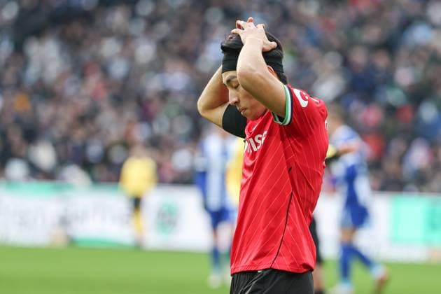 2. Bundesliga - Hannover 06 - Hertha BSC Berlin am 22.12.2024 in der HDI Arena in Hannover Hyunju Lee (Hannover 11) unzufrieden, enttäuscht, enttaeuscht, niedergeschlagen