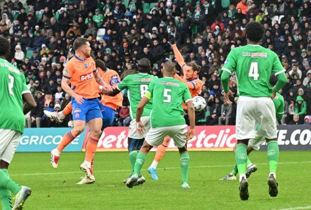 FOOTBALL : AS Saint-Etienne vs Olympique de Marseille - Coupe de France - 22 12 2024 But de Adrien Rabiot (om) Saint-EtienneFrance  Copyright: xFabricexChermetx