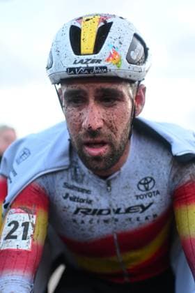 UCI World Cup Zonhoven ZONHOVEN, BELGIUM - DECEMBER 22 : Orts Lloret Felipe (ESP) of Teika-Bh-Gsport after the race pictured during the UCI Zonhoven World Cup on December 22, 2024 in Zonhoven, Belgium, 22 12 2024 Zonhoven Belgium  Copyright: xBillyxCeustersx