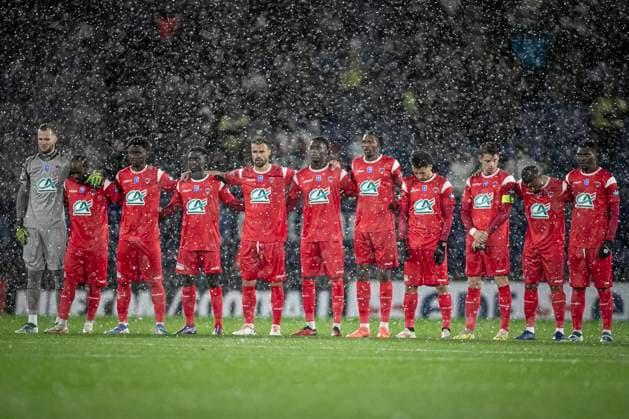 FOOTBALL : Sochaux vs Clermont Foot 63. Coupe de France - Stade Auguste Bonal 22 12 2024 Clermont Foot 63 Team  Copyright: xElyxandroxCEGARRAx