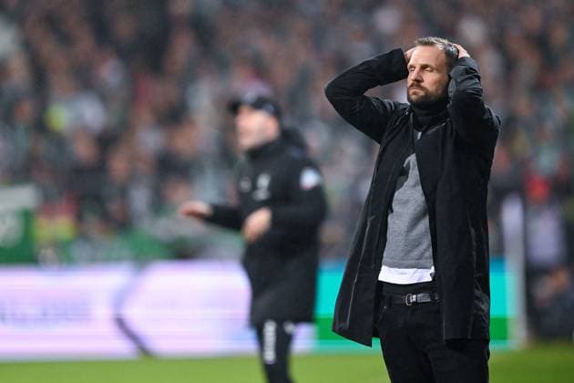 1. Bundesliga: SV Werder Bremen - 1. FC Union Berlin am 21.12.2024 im Weserstadion in Bremen Trainer Bo Svensson (Union Berlin) unzufrieden, enttäuscht, enttaeuscht, niedergeschlagen.