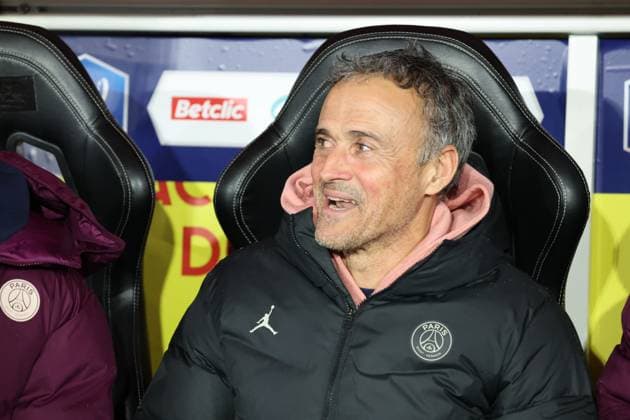 FOOTBALL : RC Lens vs Paris Saint-Germain - Coupe de France 32e de finale - 22 12 2024 Luis ENRIQUE (entraineur Paris Saint-Germain) lors du match RC Lens - Paris Saint-Germain, Coupe de France 32e de finale, stade Bollaert-Delelis, le 22 dÃ cembre 2024  Copyright: xLaurentxSANSONx xPsnewZx