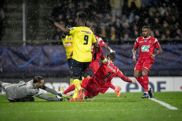 FOOTBALL : Sochaux vs Clermont Foot 63. Coupe de France - Stade Auguste Bonal 22 12 2024 GUIVARCH THEO 1  Copyright: xElyxandroxCEGARRAx
