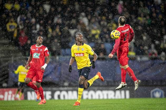 FOOTBALL : Sochaux vs Clermont Foot 63. Coupe de France - Stade Auguste Bonal 22 12 2024 GNANDUILLET ARMAND 9  Copyright: xElyxandroxCEGARRAx