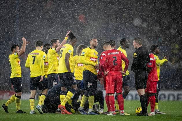 FOOTBALL : Sochaux vs Clermont Foot 63. Coupe de France - Stade Auguste Bonal 22 12 2024 MAYELA VICTOR 13  Copyright: xElyxandroxCEGARRAx