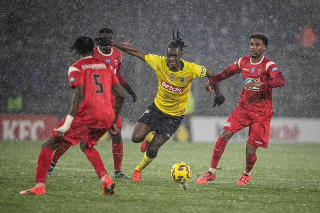 FOOTBALL : Sochaux vs Clermont Foot 63. Coupe de France - Stade Auguste Bonal 22 12 2024 GNANDUILLET ARMAND 9  Copyright: xElyxandroxCEGARRAx