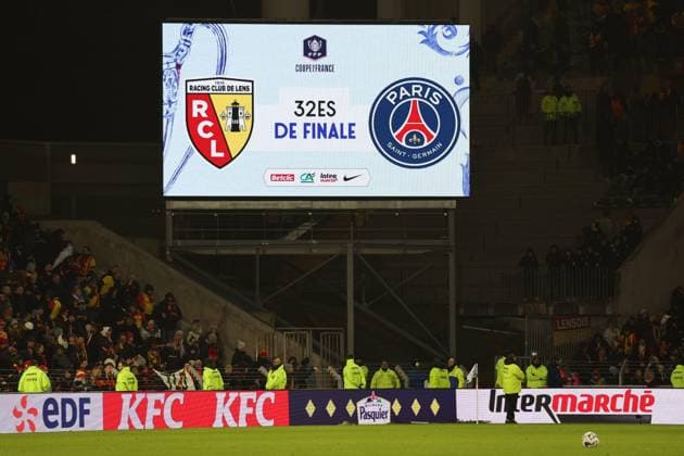 FOOTBALL : RC Lens vs Paris Saint-Germain - Coupe de France 32e de finale - 22 12 2024 Ambiance lors du match RC Lens - Paris Saint-Germain, Coupe de France 32e de finale, stade Bollaert-Delelis, le 22 dÃ cembre 2024  Copyright: xLaurentxSANSONx xPsnewZx