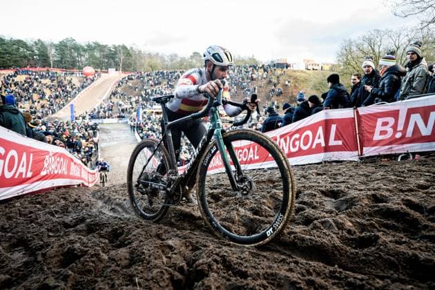 UCI Cyclocross World Cup Zonhoven 2024 ZONHOVEN, BELGIUM - DECEMBER 22 : Orts Lloret Felipe (ESP) of Teika-Bh-Gsport in action pictured during the UCI Zonhoven World Cup on December 22, 2024 in Zonhoven, Belgium, 22 12 2024 Zonhoven Belgium  Copyright: xBcex