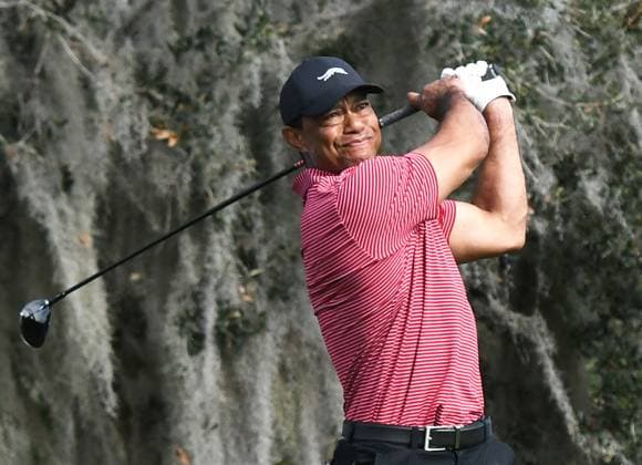 2024 PNC Championship in Orlando, Florida - 22 Dec. Tiger Woods hits his tee shot on the 10th hole during the second round of the 2024 PNC Championship at the Ritz-Carlton Golf Club in Orlando, Florida. Orlando United States Copyright: xPaulxHennessyx xSOPAxImagesx 12222024_PHH_PNC_27