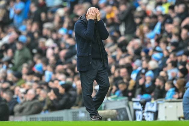 Sport Themen der Woche KW52 Sport Bilder des Tages Manchester City v Everton Premier League Manchester City manager Pep Guardiola during the Premier League match at the Etihad Stadium, Manchester UK Newspapers OUT Copyright: xKarlxVallantinex FIL-21143-0072