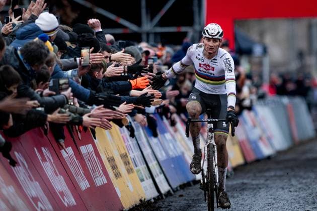 UCI Cyclocross World Cup Gavere 2024 GAVERE, BELGIUM - DECEMBER 26 : Van Der Poel Mathieu (NED) of Alpecin-Deceuninck wins during the 7th leg of the UCI Cyclocross World Cup series 2024-2025 for Men Elite in Gavere, Belgium, 26 12 2024 Gavere Belgium  Copyright: xBcex