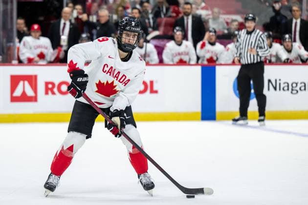 241226 Gavin McKenna of Canada during the 2025 IIHF World Junior Championship game between Finland and Canada on December 26, 2024 in Ottawa. Photo: Mathias Bergeld BILDBYRAN kod MB MB1026 ishockey Ice hockey, Eishockey jvm junior-vm u20 2025 iihf world junior championship world juniors finland canada kanada 1 bbeng Copyright: MATHIASxBERGELD BB241226MB148