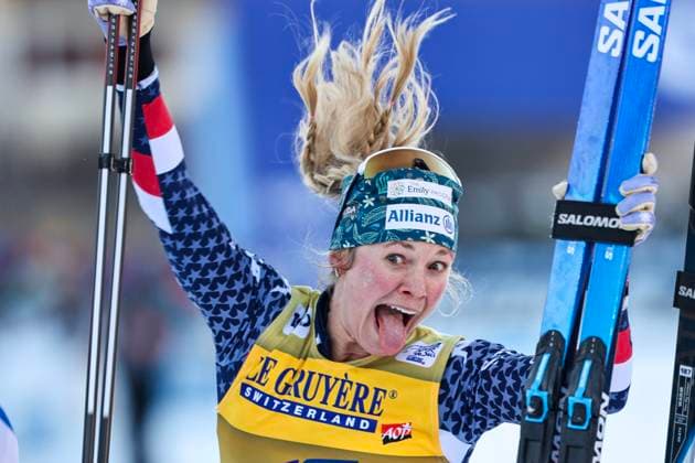 Bilder des Jahres 2024, Sport 12 Dezember Sport Themen der Woche KW52 Sport Bilder des Tages Tour de Ski cross-country skiing 2024 25 Toblach, Italy 20241228. USA s Jessie Diggins during the World Cup cross-country sprint finals - at The Nordic Arena in Toblach during the Tour De Ski. Photo: Geir Olsen NTB Toblach Italy EDITORIAL USE ONLY. RESTRICTED USE FOR BETTING COMPANIES Ref:_SPOLxEjVKtWtXU.jpg *** Tour de Ski cross country skiing 2024 25 Toblach, Italy 20241228 USA s Jessie Diggins during the World Cup cross country sprint finals at The Nordic Arena in Toblach during the Tour De Ski Photo Geir Olsen NTB Toblach Italy EDITORIAL USE ONLY RESTRICTED USE FOR BETTING COMPANIES  Copyright: xGeirxOlsenx xNTBx