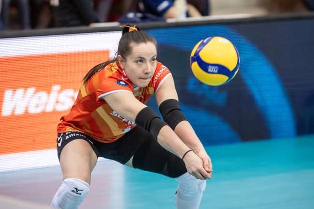 Roosa Koskelo (Allianz MTV Stuttgart, 01) GER, Allianz MTV Stuttgart - VfB Suhl LOTTO Thueringen, Volleyball Bundesliga, VBL, Spielzeit 2024 2025, 28.12.2024 GER, Allianz MTV Stuttgart - VfB Suhl LOTTO Thueringen, Volleyball Bundesliga, VBL, Spielzeit 2024 2025, 28.12.2024 Stuttgart Copyright: xSandyxDinkelackerx EP_SDR