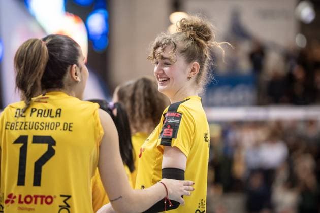 Leandra Rixa Negri (VfB Suhl LOTTO Thueringen, 16) GER, Allianz MTV Stuttgart - VfB Suhl LOTTO Thueringen, Volleyball Bundesliga, VBL, Spielzeit 2024 2025, 28.12.2024 GER, Allianz MTV Stuttgart - VfB Suhl LOTTO Thueringen, Volleyball Bundesliga, VBL, Spielzeit 2024 2025, 28.12.2024 Stuttgart Copyright: xSandyxDinkelackerx EP_SDR