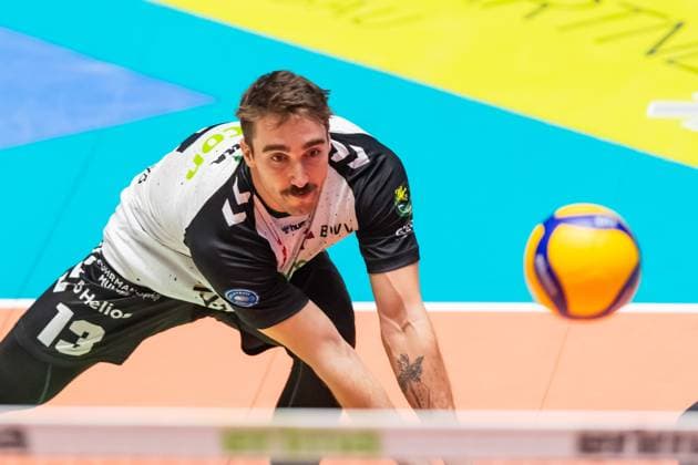 Jori Mantha (13, Helios Grizzlys Giesen) GER, VFB Friedrichshafen vs Helios Grizzyls Giesen, Volleyball, Bundesliga, Saison 2024 25, Spieltag 14, 28.12.2024, GER, VFB Friedrichshafen vs Helios Grizzyls Giesen, Volleyball, Bundesliga, Saison 2024 25, Spieltag 14, 28.12.2024 Friedrichshafen Copyright: xEibner-Pressefoto FlorianxWolfx EP_FWF