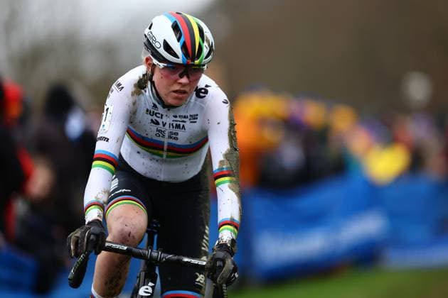 Dutch Fem Van Empel pictured in action during the women s elite race of the GP Sven Nys cyclocross cycling event on Wednesday 01 January 2025 in Baal, stage 5 8 in the X2O Badkamers Trofee Veldrijden competition. DAVIDxPINTENS  x109471892x