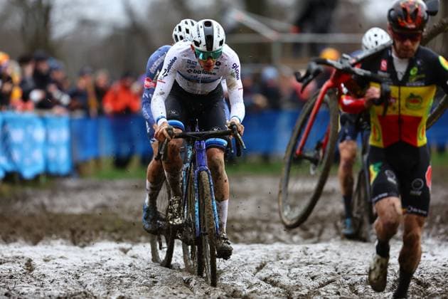Belgian Thibau Nys pictured in action during the men s elite race of the GP Sven Nys cyclocross cycling event on Wednesday 01 January 2025 in Baal, stage 5 8 in the X2O Badkamers Trofee Veldrijden competition. DAVIDxPINTENS  x109473667x