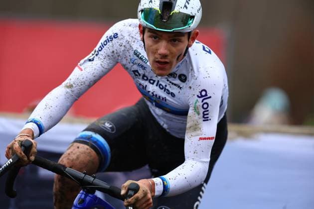 Belgian Thibau Nys pictured in action during the men s elite race of the GP Sven Nys cyclocross cycling event on Wednesday 01 January 2025 in Baal, stage 5 8 in the X2O Badkamers Trofee Veldrijden competition. DAVIDxPINTENS  x109475220x