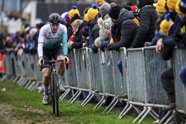 Belgian Daan Soete pictured in action during the men s elite race of the GP Sven Nys cyclocross cycling event on Wednesday 01 January 2025 in Baal, stage 5 8 in the X2O Badkamers Trofee Veldrijden competition. DAVIDxPINTENS  x109479471x