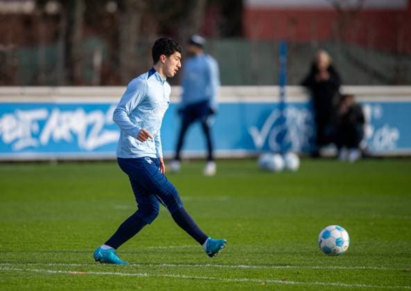 Fussball, Herren, Saison 2024 25, 2. Bundesliga, Hertha BSC, Training, Ibrahim Maza (Hertha BSC), 02.01. 2025,